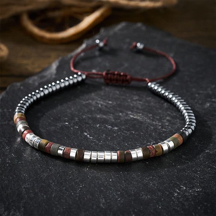 Buddha Stones Bracelet puissant en perles d'hématite - image 3