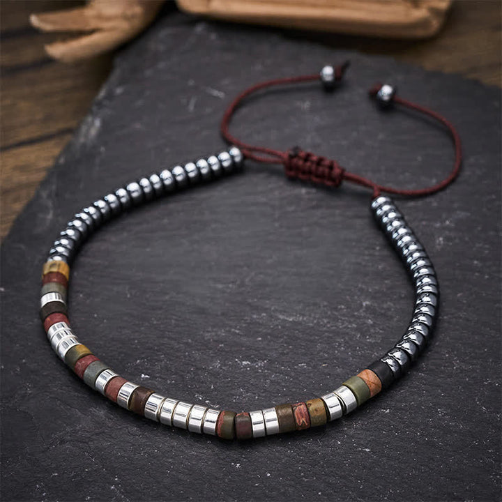 Buddha Stones Bracelet puissant en perles d'hématite - image 1