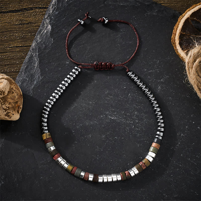 Buddha Stones Bracelet puissant en perles d'hématite - image 2