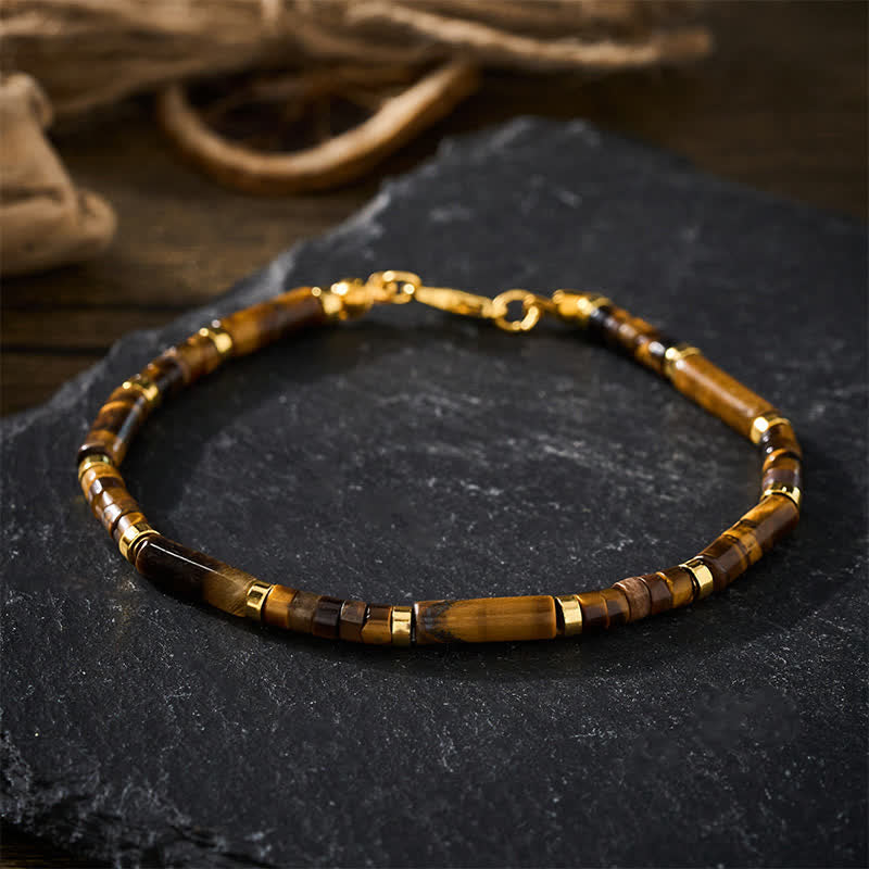 Buddha Stones Bracelet de protection en perles d'œil de tigre naturel - image 1