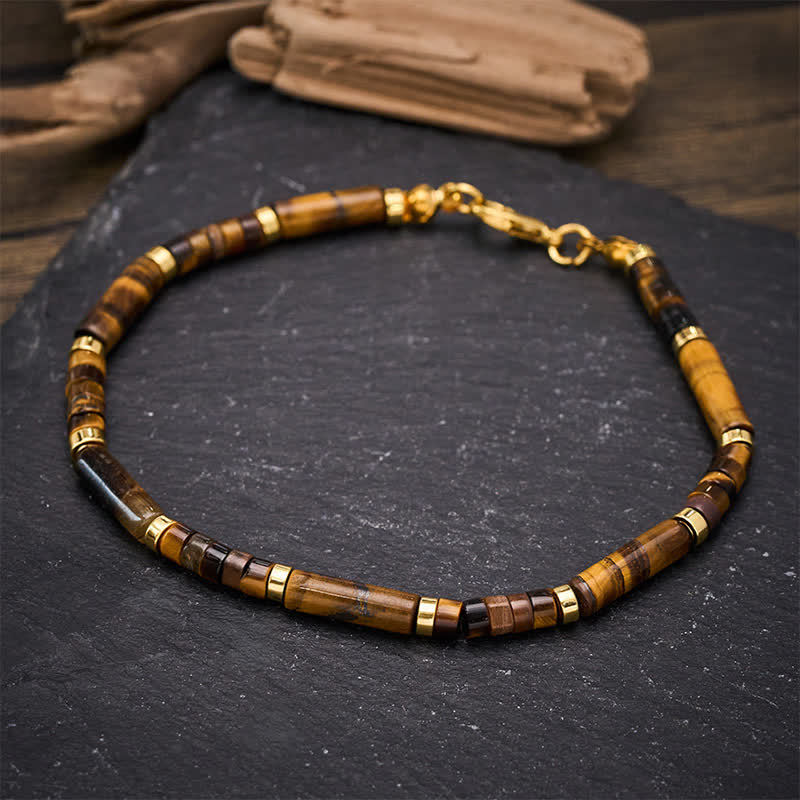 Buddha Stones Bracelet de protection en perles d'œil de tigre naturel - image 2