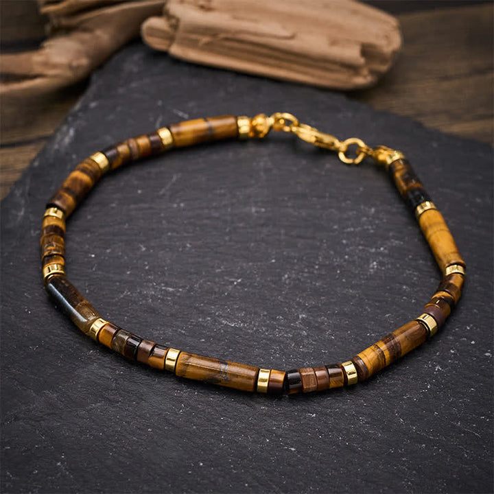 Buddha Stones Bracelet de protection en perles d'œil de tigre naturel - image 2