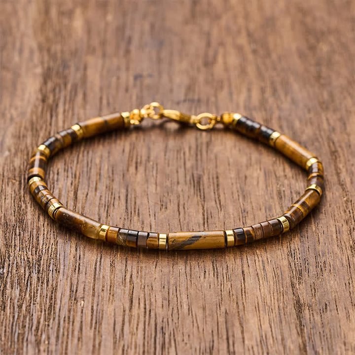 Buddha Stones Bracelet de protection en perles d'œil de tigre naturel - 7,9–8,2 po (20–21 cm) - image 0