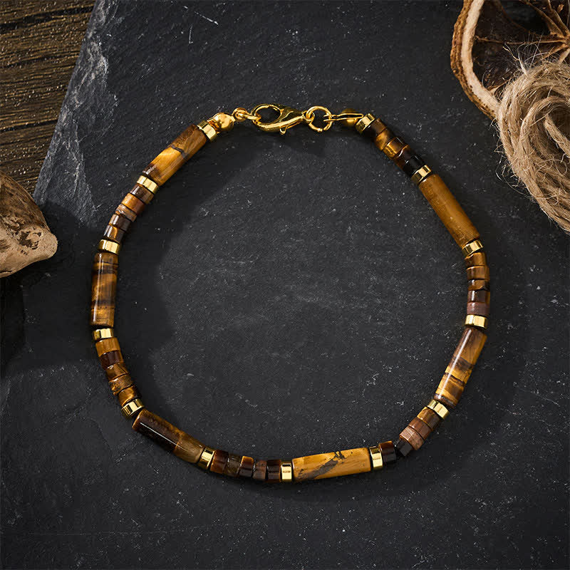 Buddha Stones Bracelet de protection en perles d'œil de tigre naturel - image 3