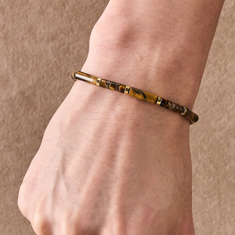 Buddha Stones Bracelet de protection en perles d'œil de tigre naturel - image 4