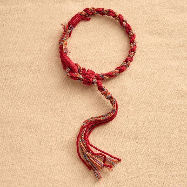 Buddha Stones Bracelet macramé ajustable avec cordon rouge - image 2