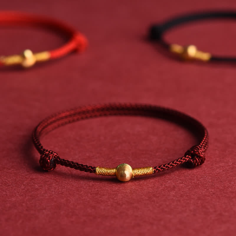 Buddha Stones Bracelet de cheville de protection tissé à la main en fil rouge - image 0