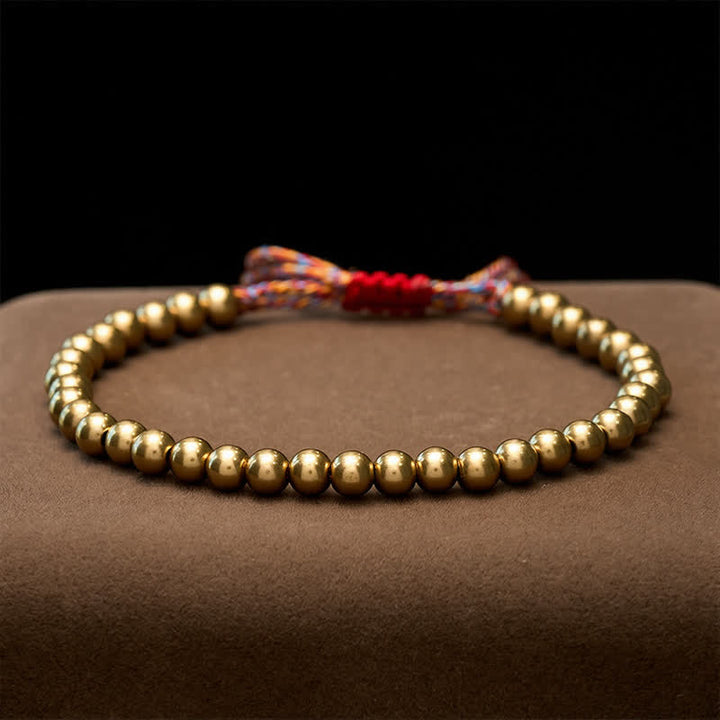 Buddha Stones Bracelet d'équilibre en perles de cuivre et fil rouge - image 4