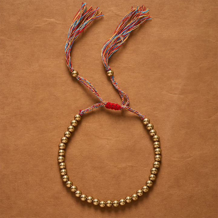 Buddha Stones Bracelet d'équilibre en perles de cuivre et fil rouge - image 2