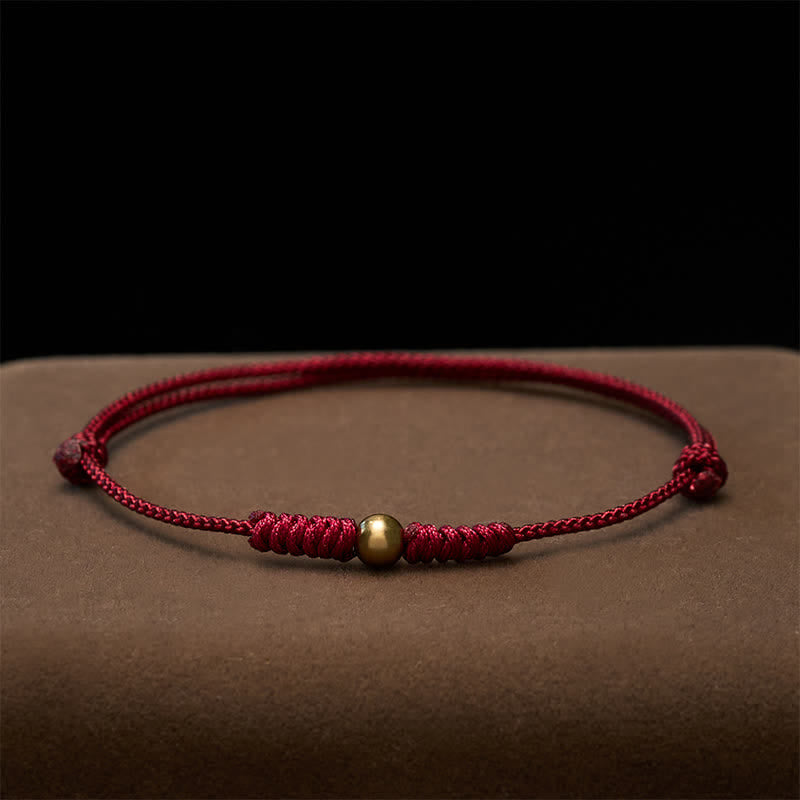 Buddha Stones Bracelet à perles de cuivre et fil rouge - image 3