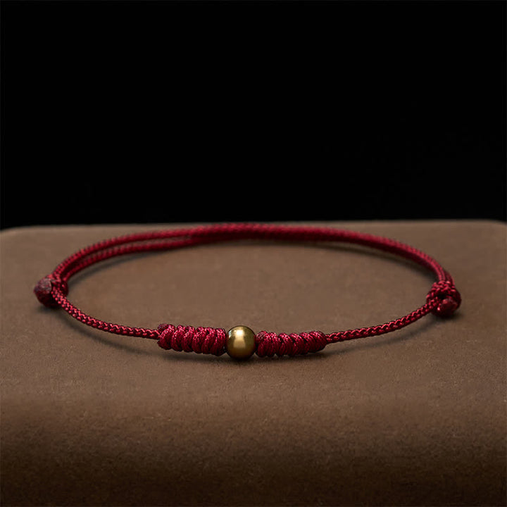 Buddha Stones Bracelet à perles de cuivre et fil rouge - image 3