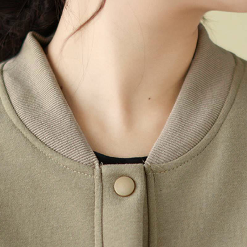 Buddha Stones Veste d'automne minimaliste décontractée à boutons pour femme, unie, avec poches - image 9