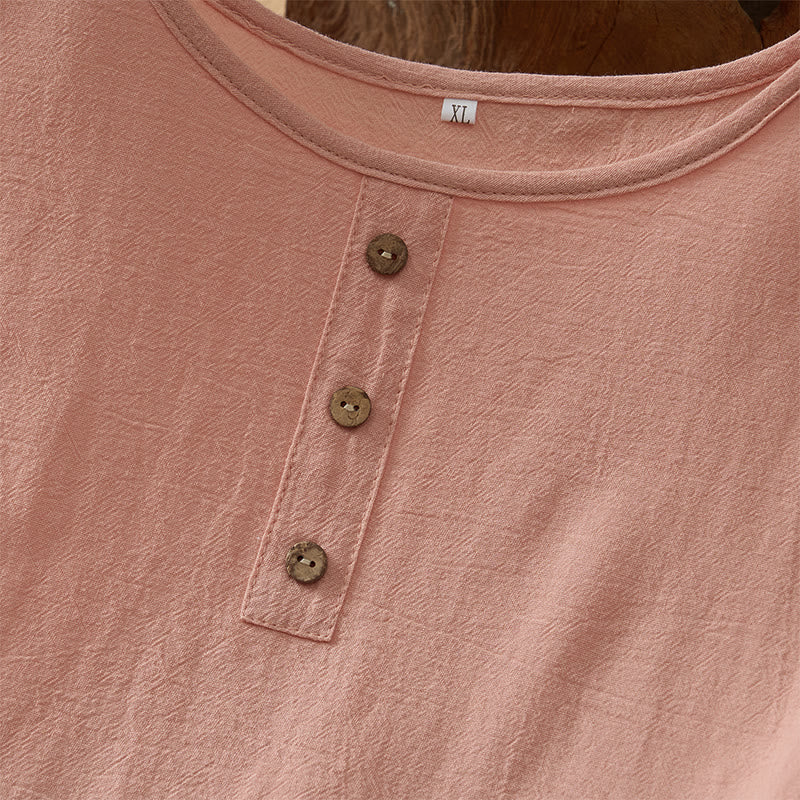 Gilet sans manches pour femme, couleur unie, col rond, à boutons, Buddha Stones , été - image 10