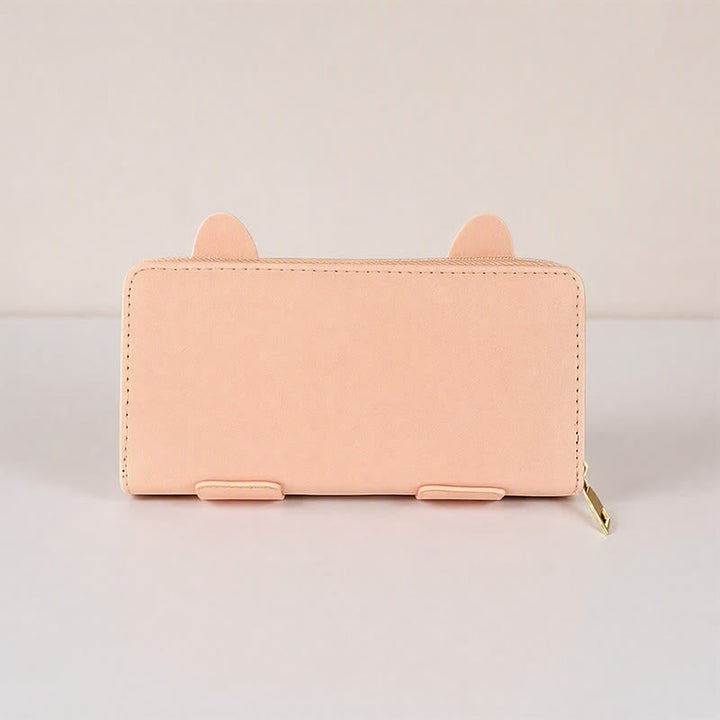 Buddha Stones Sac à main long zippé en cuir PU avec motif chaton mignon - image 6