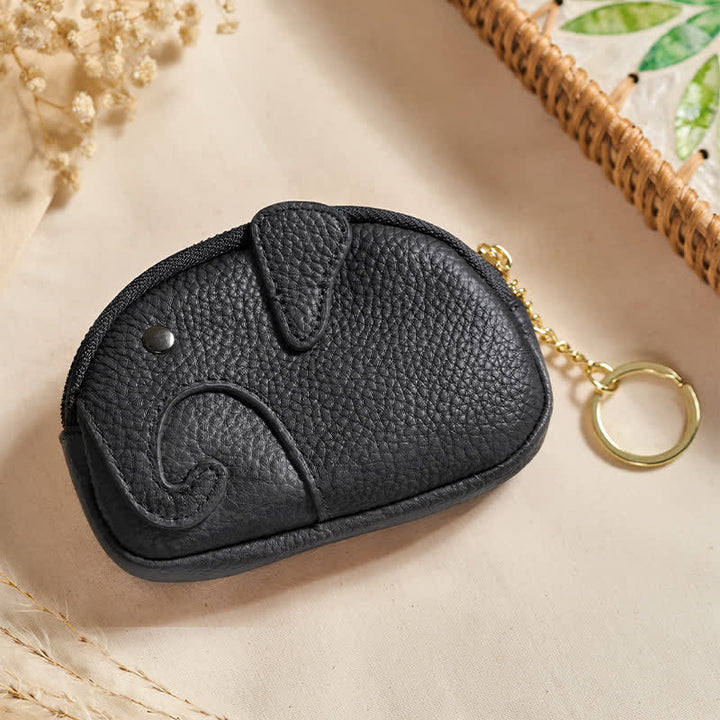 Buddha Stones Mini sac à main zippé en cuir PU avec message « Sagesse d'éléphant » - Noir (Environ 12,5 cm × 2 cm × 8,5 cm) - image 18