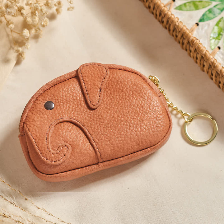 Buddha Stones Mini sac à main zippé en cuir PU avec message « Sagesse d'éléphant » - Orange foncé (Environ 12,5 cm × 2 cm × 8,5 cm) - image 10