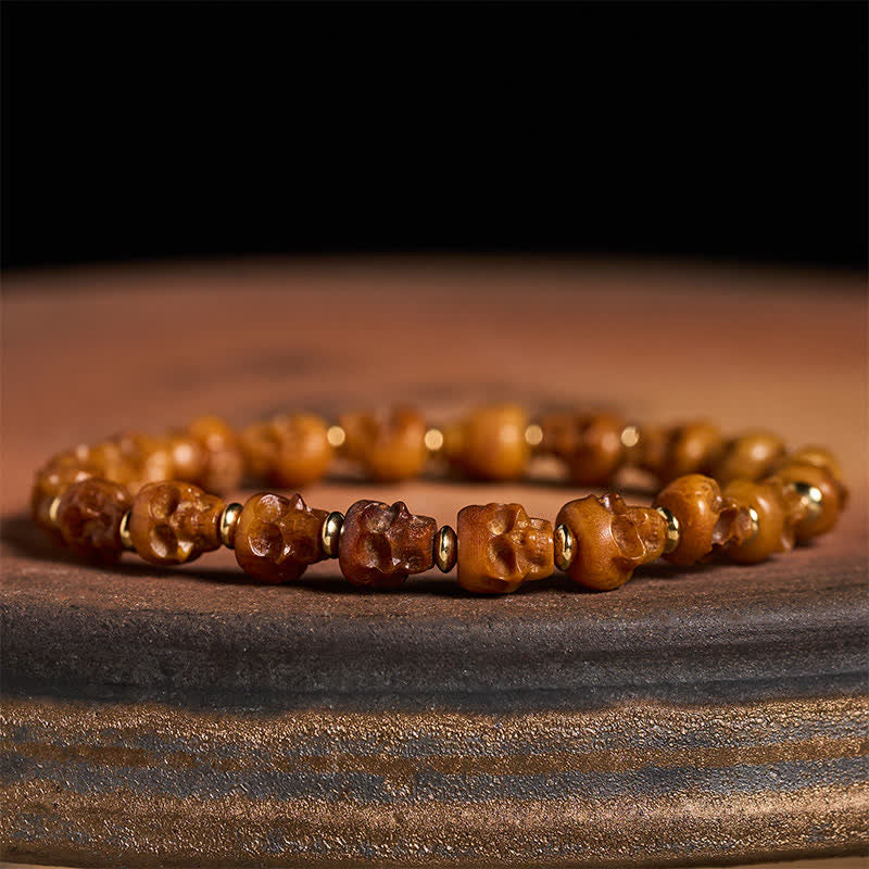 Buddha Stones Bracelet tibétain en os sculpté à la main représentant un nouveau départ - image 1