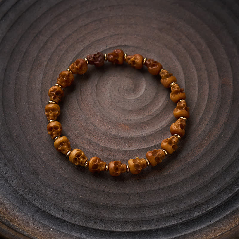 Buddha Stones Bracelet tibétain en os sculpté à la main représentant un nouveau départ - image 3