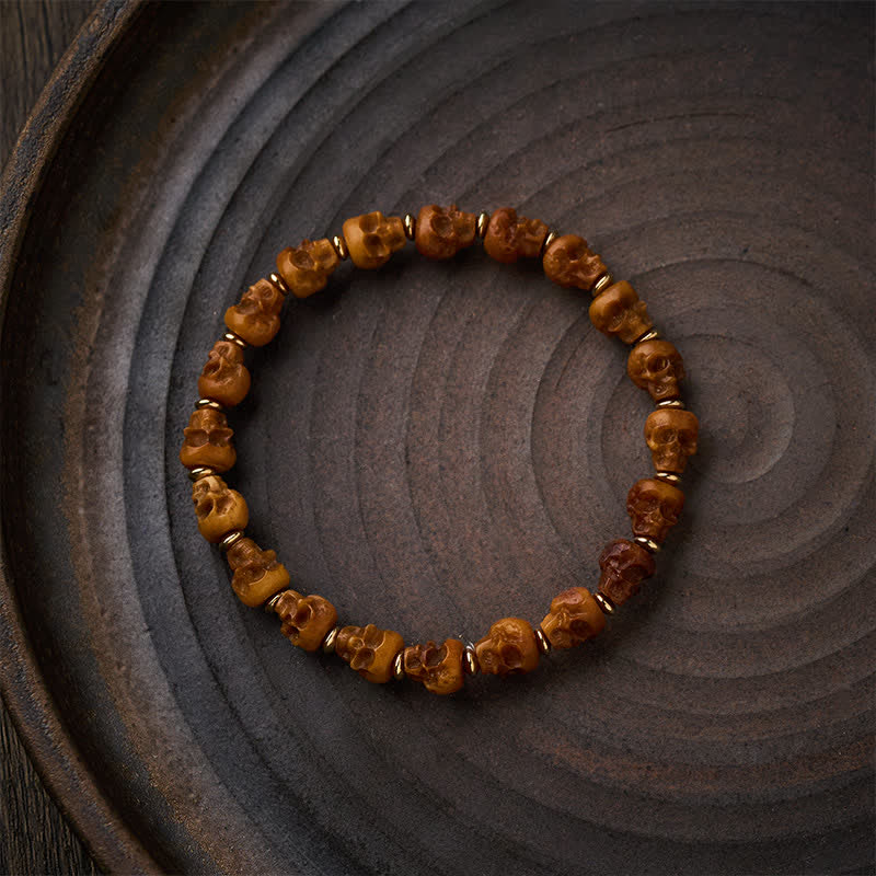 Buddha Stones Bracelet tibétain en os sculpté à la main représentant un nouveau départ - image 2