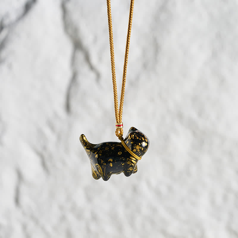 Buddha Stones Collier à breloque chat mignon - image 1
