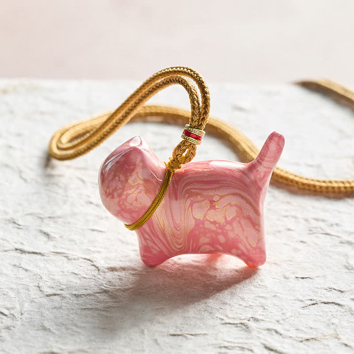 Buddha Stones Collier à breloque chat mignon - Motif aléatoire de couleur rose - image 11