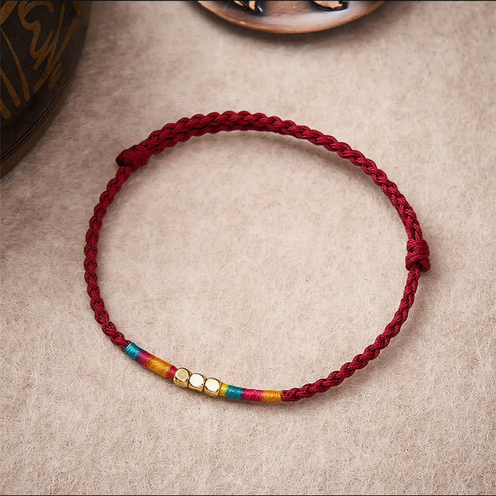 Buddha Stones Bracelet de protection en argent sterling 925 avec perles et cordon rouge - image 3