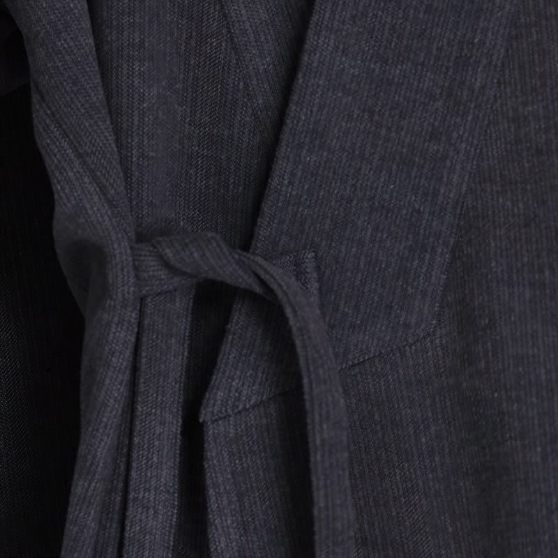 Buddha Stones Kimonos pour hommes en velours côtelé uni, style classique minimaliste automne-hiver - image 10