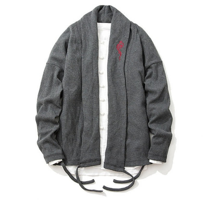 Buddha Stones Kimonos homme style Tang brodés, unis, automne-hiver, décontractés - image 16