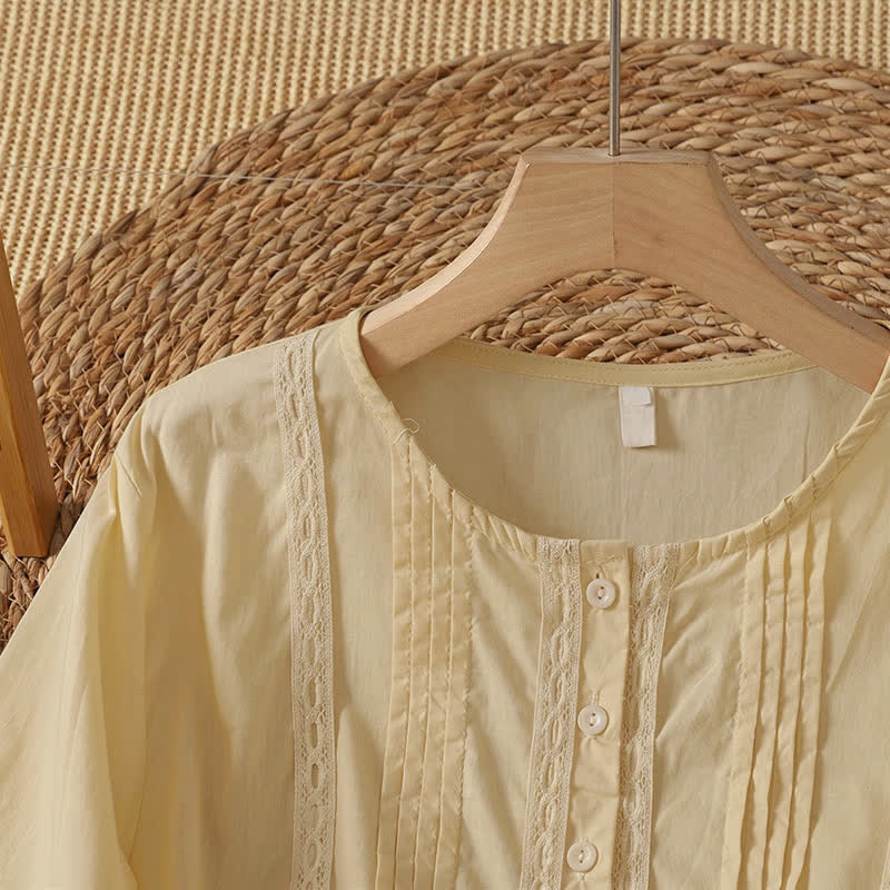 Buddha Stones Robe d'été bohème décontractée 2 pièces pour femme, col rond, manches 3/4 avec poches - image 3