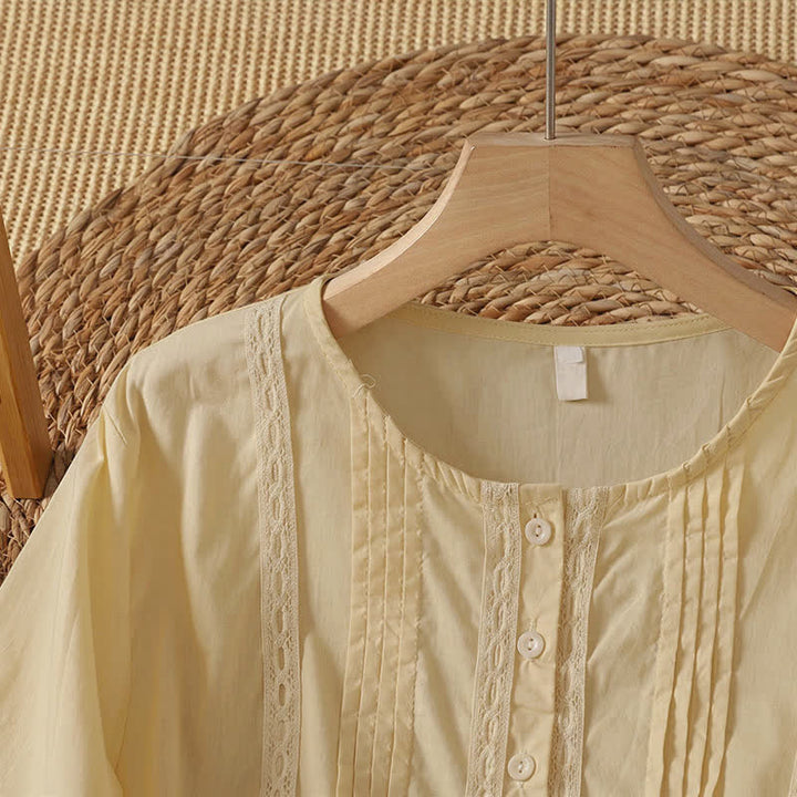 Buddha Stones Robe d'été bohème décontractée 2 pièces pour femme, col rond, manches 3/4 avec poches - image 3