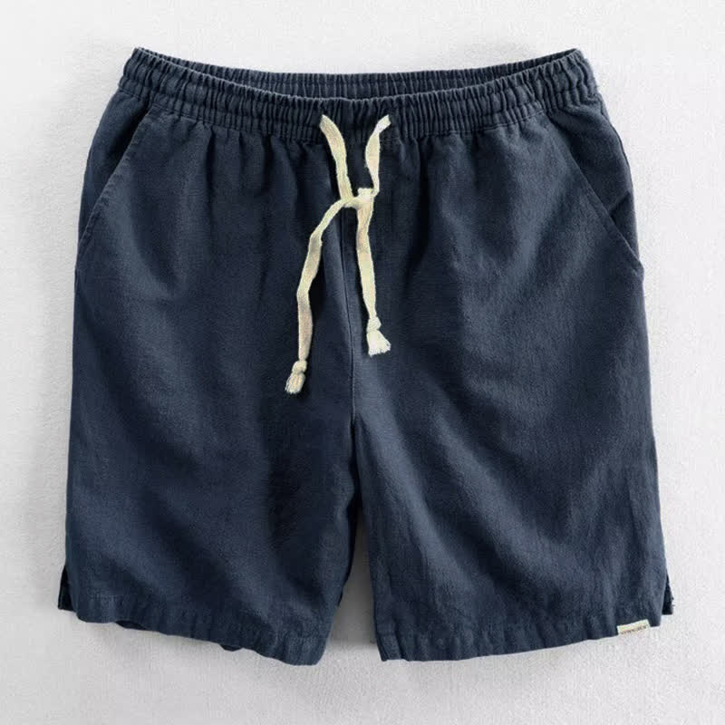 Short homme en coton avec cordon de serrage et taille élastique et poches Motif Buddha Stones - Marine - US/UK/AU40, EU50 (3XL) - image 7