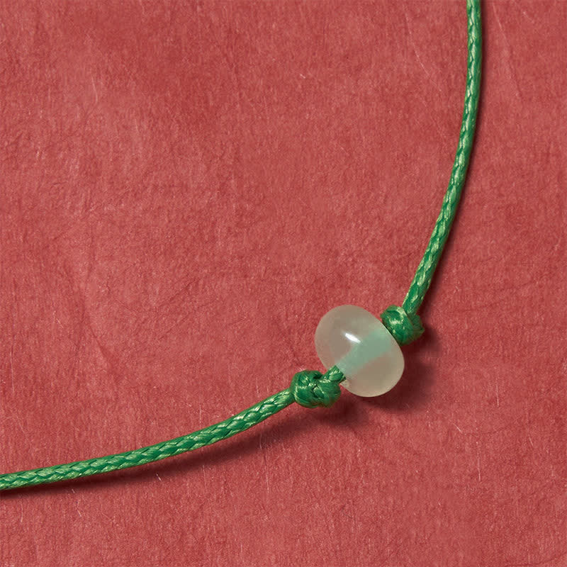 Buddha Stones Bracelet minimaliste de protection en aventurine verte tressée rouge - image 5