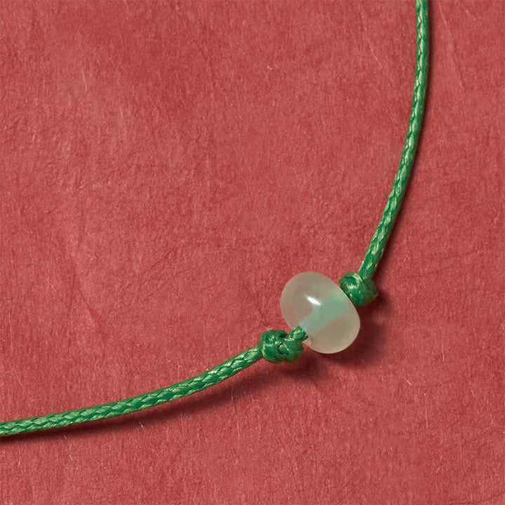 Buddha Stones Bracelet minimaliste de protection en aventurine verte tressée rouge - image 5