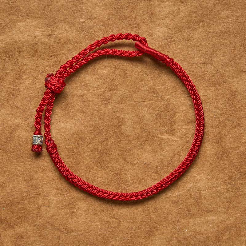 Buddha Stones Bracelet de protection Yin Yang en argent sterling 925 avec fil rouge - image 1