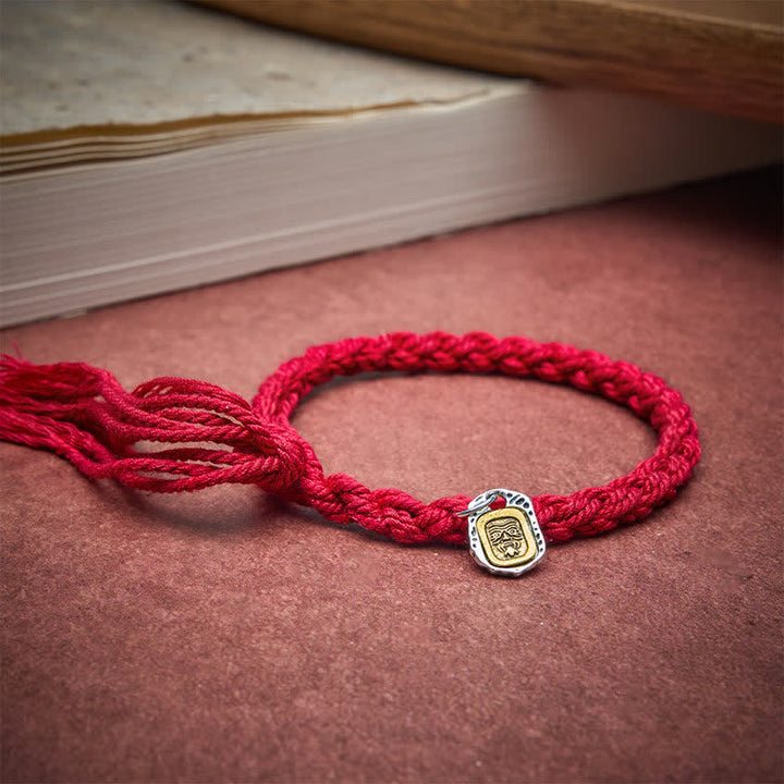 Buddha Stones Bracelet Harmonic Connection à cordon rouge et accent cuivré - Cordon rouge (Tour de poignet : 15 à 18 cm) - image 0