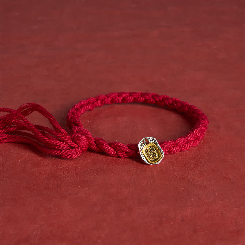 Buddha Stones Bracelet Harmonic Connection à cordon rouge et accent cuivré - image 4