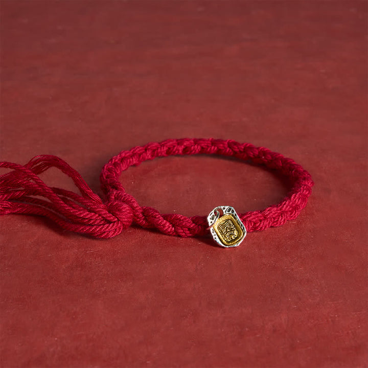 Buddha Stones Bracelet Harmonic Connection à cordon rouge et accent cuivré - image 4