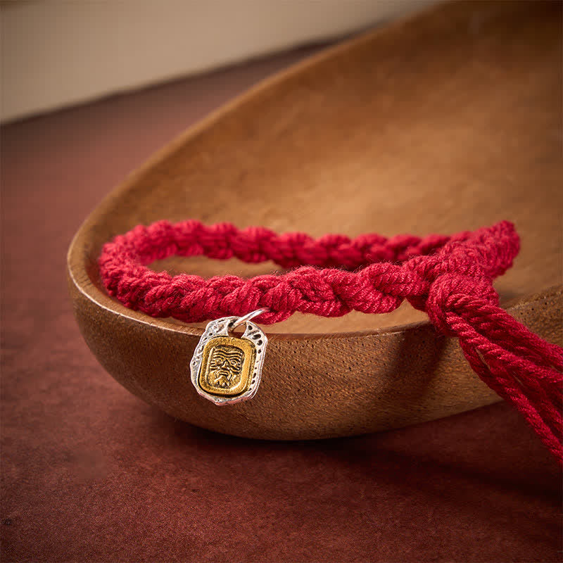 Buddha Stones Bracelet Harmonic Connection à cordon rouge et accent cuivré - image 1