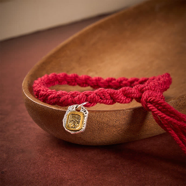 Buddha Stones Bracelet Harmonic Connection à cordon rouge et accent cuivré - image 1
