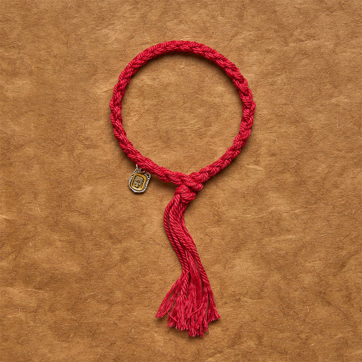 Buddha Stones Bracelet Harmonic Connection à cordon rouge et accent cuivré - image 2