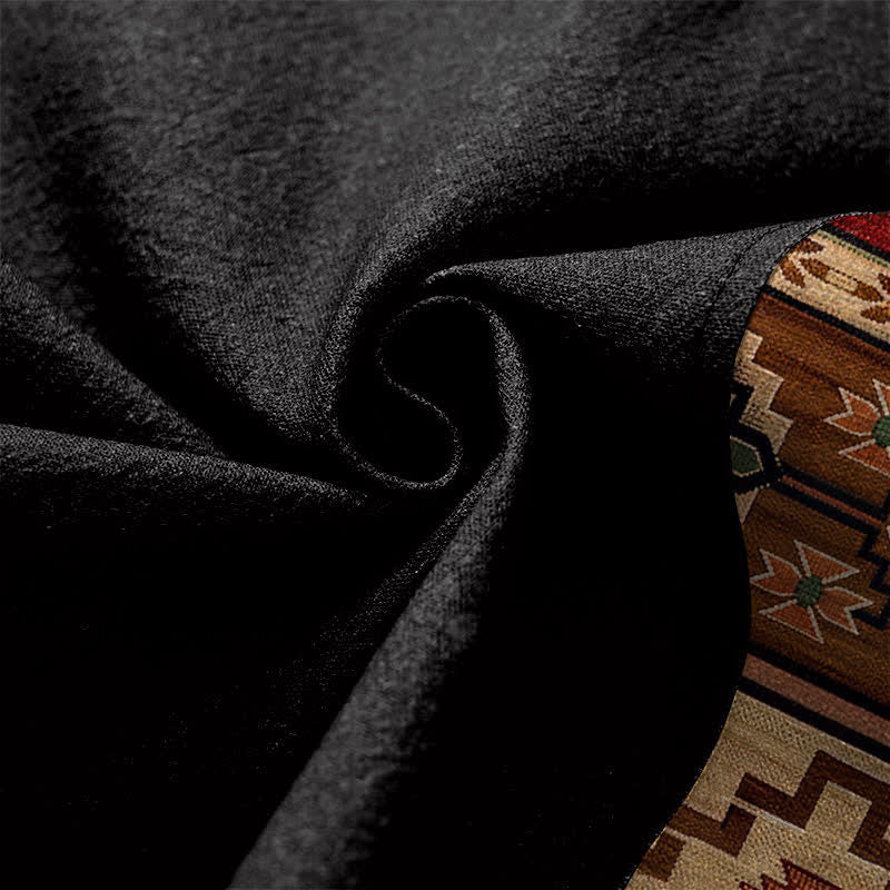 Buddha Stones Kimono pour homme en coton à motif géométrique tribal et à devant ouvert - image 5
