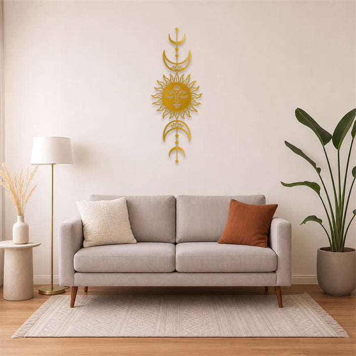 Buddha Stones Tableau mural Boho Soleil et Lune Lotus Intuition Fer Symboles Significatifs - image 23