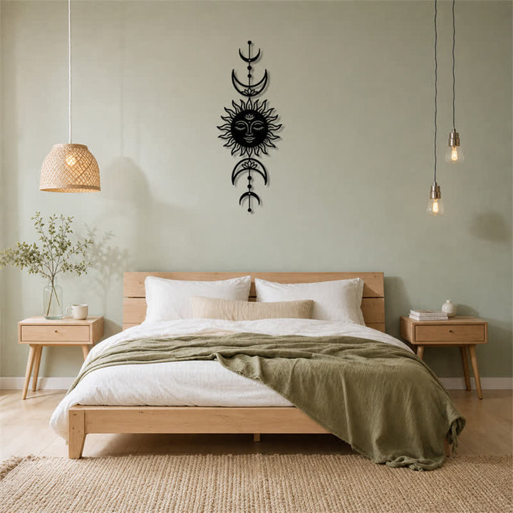 Buddha Stones Tableau mural Boho Soleil et Lune Lotus Intuition Fer Symboles Significatifs - image 11