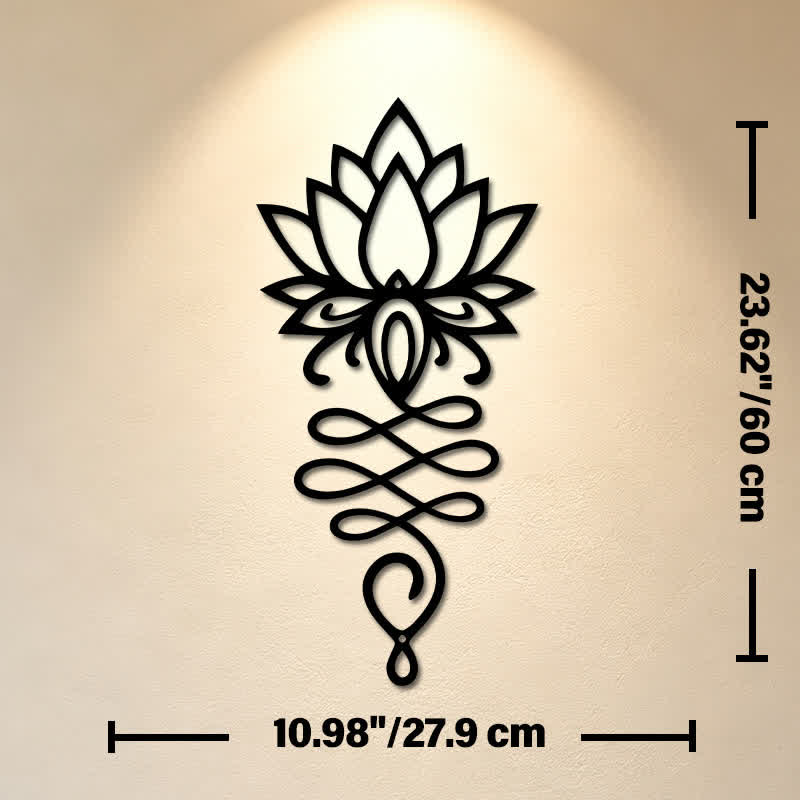 Buddha Stones Lotus noir mat, symbole de l'illumination, fer, métal, décoration murale - Dimensions approximatives : 27,9 cm x 60 cm x 0,12 cm / 10,98 po x 23,62 po x 0,05 po - image 12