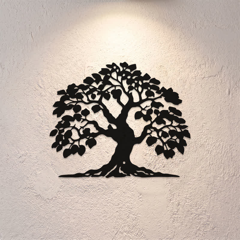 Buddha Stones Arbre de Vie en métal, silhouette de l'unité, fer, symboles significatifs, décoration murale - image 0