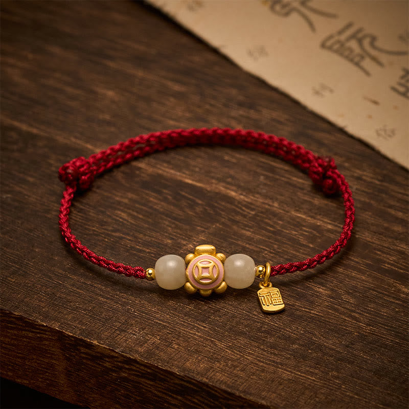 Buddha Stones Bracelet de force tissé à la main en corde rouge tortue - image 13