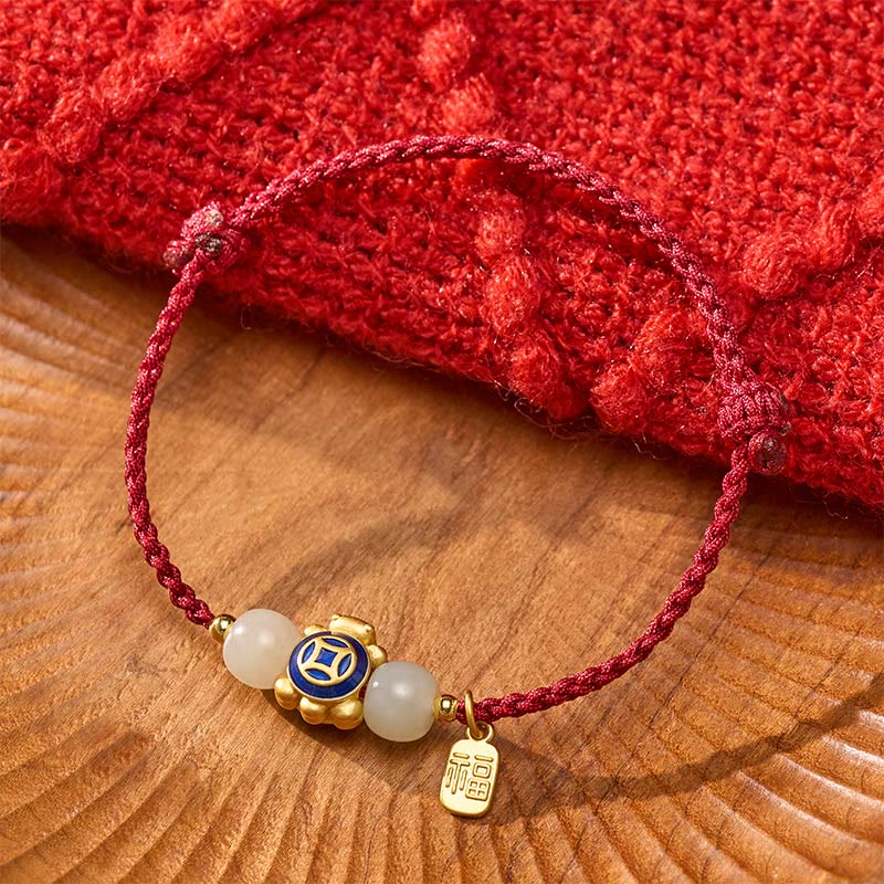 Buddha Stones Bracelet de force tissé à la main en corde rouge tortue - image 20