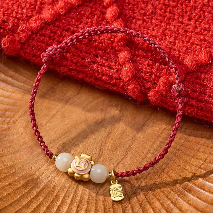 Buddha Stones Bracelet de force tissé à la main en corde rouge tortue - image 14