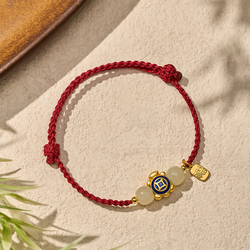 Buddha Stones Bracelet de force tissé à la main en corde rouge tortue - image 18