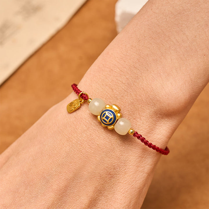 Buddha Stones Bracelet de force tissé à la main en corde rouge tortue - image 21